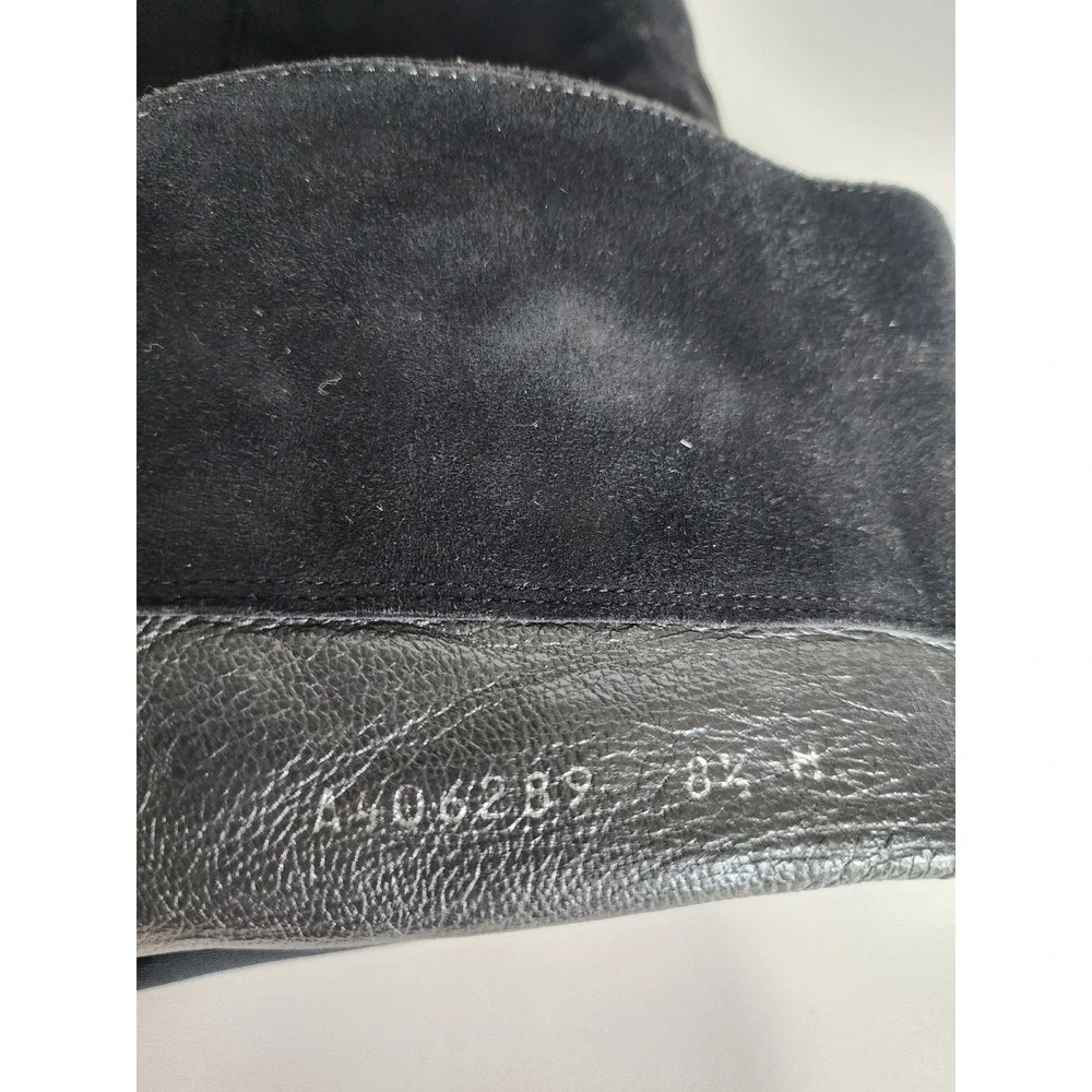 Stuart Weitzman 5050 Black Suede Over The Knee Boots Size 8.5 M Low Heel Spain